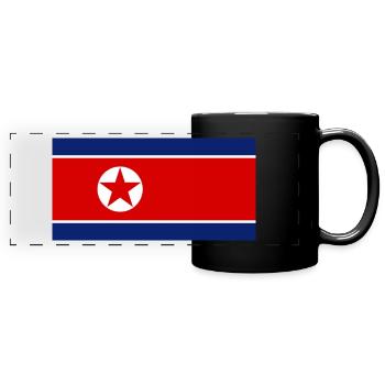 National flag of North Korea - Full Colour Panoramic Mug - black - Front