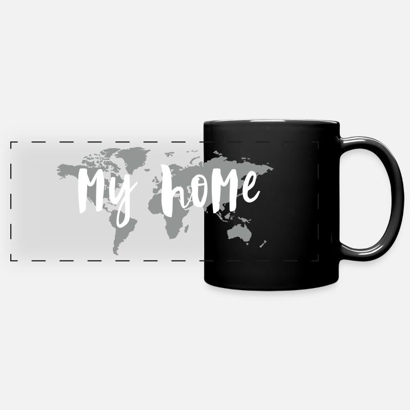 my home - Panorama-Tasse farbig - Schwarz