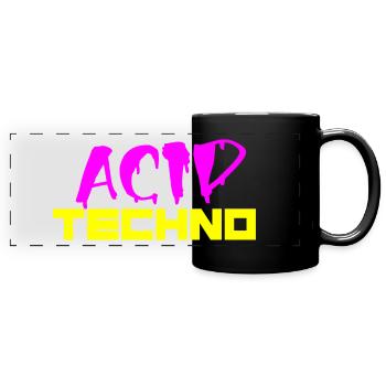 acid techno - Full Colour Panoramic Mug - black - Front