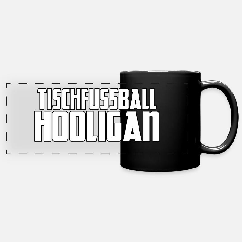 Table football hooligan - Full Colour Panoramic Mug - black