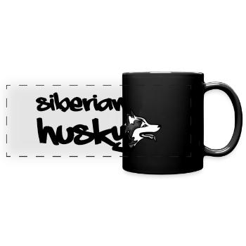 Husky - Full Colour Panoramic Mug - black - Front