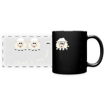 the Black sheep of the familiy - Full Colour Panoramic Mug - black - Front