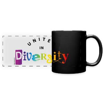 diversity/ Vielfalt 2 - Panorama-Tasse farbig - Schwarz - Vorne