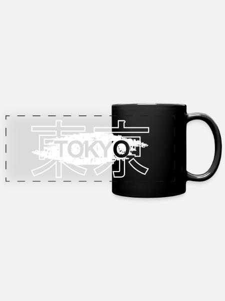 Tokyo Tokio Japan 東京 - Panorama-Tasse farbig - Schwarz