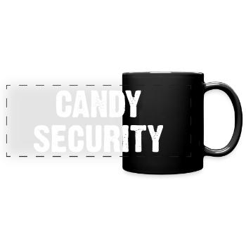 Sécurité des bonbons - Mug panoramique uni - noir - Devant