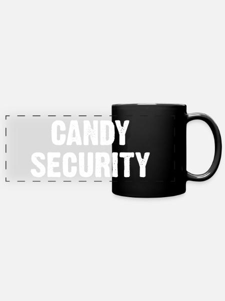 Candy Security - Panorama-Tasse farbig - Schwarz