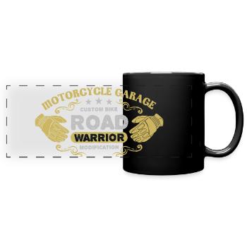 Motorcyclists - Full Colour Panoramic Mug - black - Front