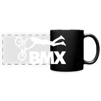 Maillot de cascade BMX pour les fans de freestyle - Mug panoramique uni - noir - Devant