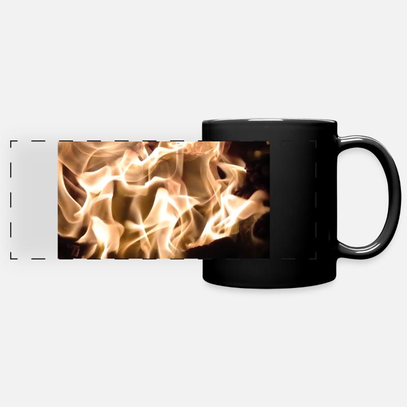 Feu - Mug panoramique uni - noir