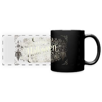 Funny Halloween Mug - Full Colour Panoramic Mug - black - Front