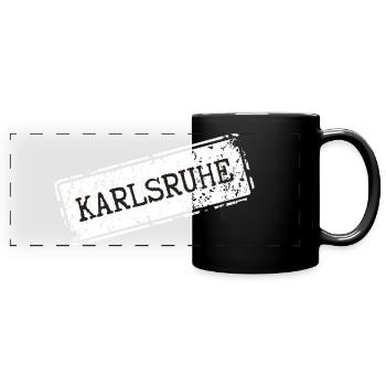 Karlsruhe - Full Colour Panoramic Mug - black - Front