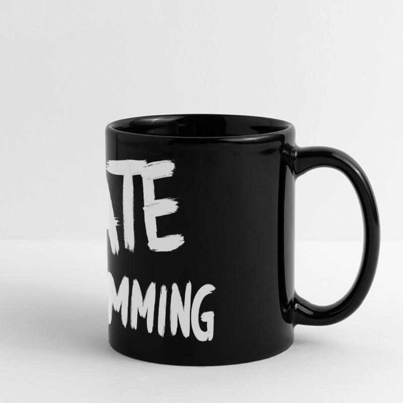 Ich hasse Programmieren, spaßiger PC-CPU-Programmierer Panorama-Tasse farbig