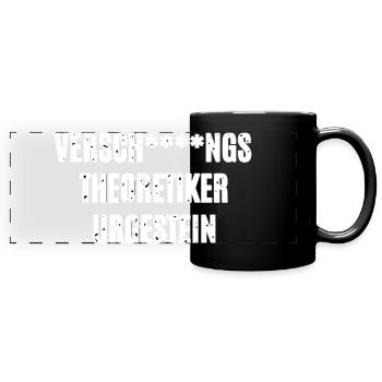 Verschwörungstheoretiker Urgestein - Panorama-Tasse farbig - Schwarz - Vorne