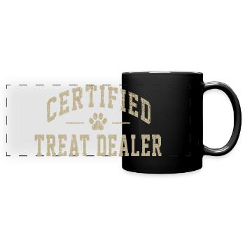 Vendeur certifié de friandises - Mug panoramique uni - noir - Devant