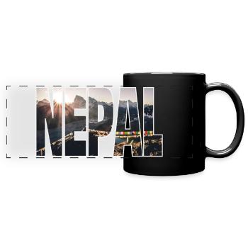 Népal - Mug panoramique uni - noir - Devant