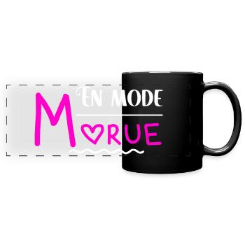 En mode morue cadeau humour femme provoque - Mug panoramique uni - noir - Devant