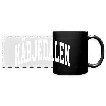 Härjedalen - Panorama-Tasse farbig - Schwarz - Vorne