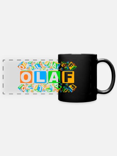 OLAF colourful cubes - Panorama-Tasse farbig - Schwarz