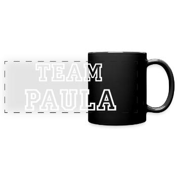 TEAM PAULA Nom du chien TeamTricot - Mug panoramique uni - noir - Devant