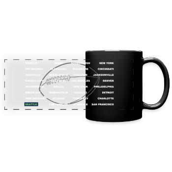 Football Cities Seattle - Full Colour Panoramic Mug - black - Front