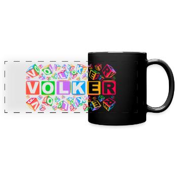 VOLKER colourful cubes - Panorama-Tasse farbig - Schwarz - Vorne