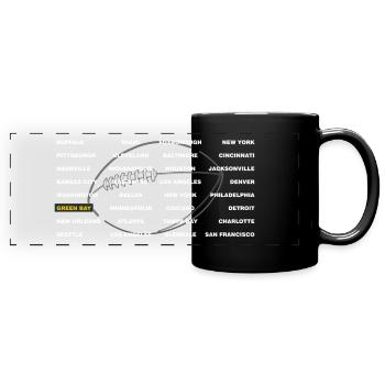 Football Cities Green Bay - Panorama-Tasse farbig - Schwarz - Vorne