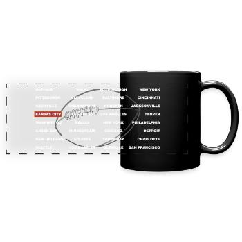 Football Villes Kansas City - Mug panoramique uni - noir - Devant