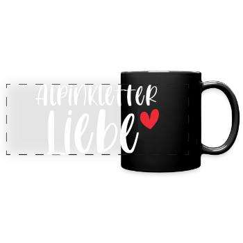 Klettern Alpinklettern Liebe Berge Geschenk - Panorama-Tasse farbig - Schwarz - Vorne