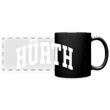 Hürth - Mug panoramique uni - noir - Devant