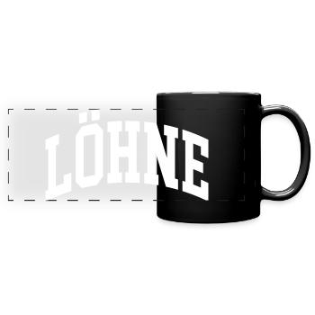 Löhne - Panorama-Tasse farbig - Schwarz - Vorne