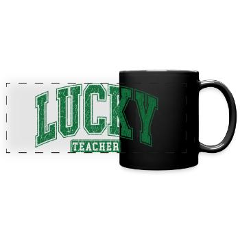 Lehrer Heartbeat Herzschlag PROFESSEUR CHANCEUX - Mug panoramique uni - noir - Devant
