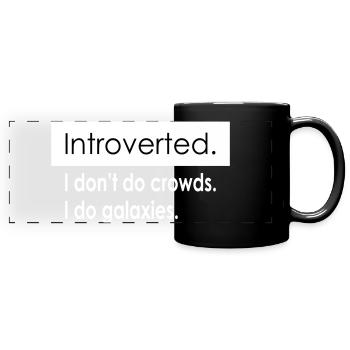 Citations d’introverti - Mug panoramique uni - noir - Devant