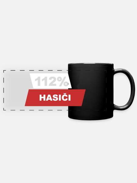 112 % Hasici Czech Republic | by Brandstoff Fashion - Mug panoramique uni - noir