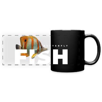 Butterflyfish Marine Fish Keeper - Full Colour Panoramic Mug - black - Front