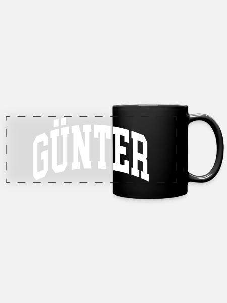 Günter - Panorama-Tasse farbig - Schwarz