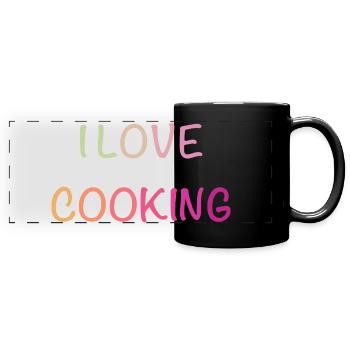Chemise de cuisine Pastel Love - Mug panoramique uni - noir - Devant