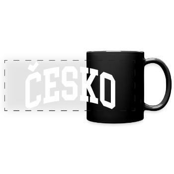 Česko - Mug panoramique uni - noir - Devant