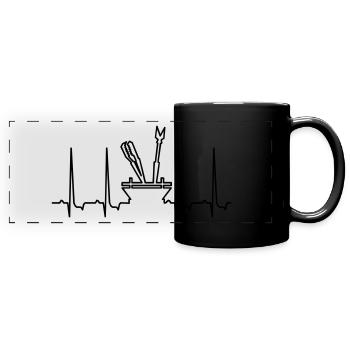 battre pour la viande / beat 4 meat (BBQ, 1c) - Mug panoramique uni - noir - Devant