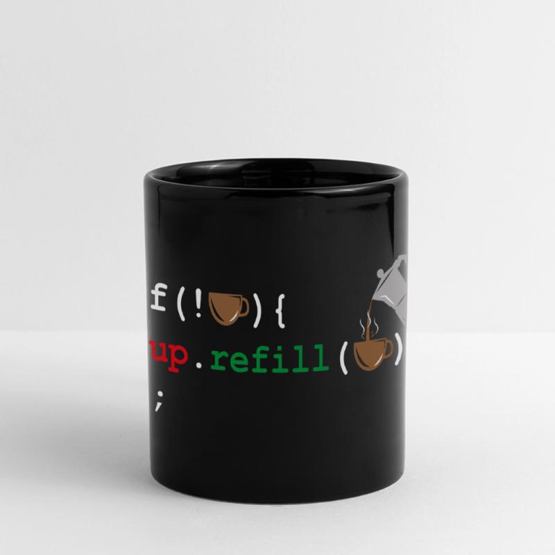 Programmierer Geschenk Kaffee Koffein Coden Code Panorama-Tasse farbig