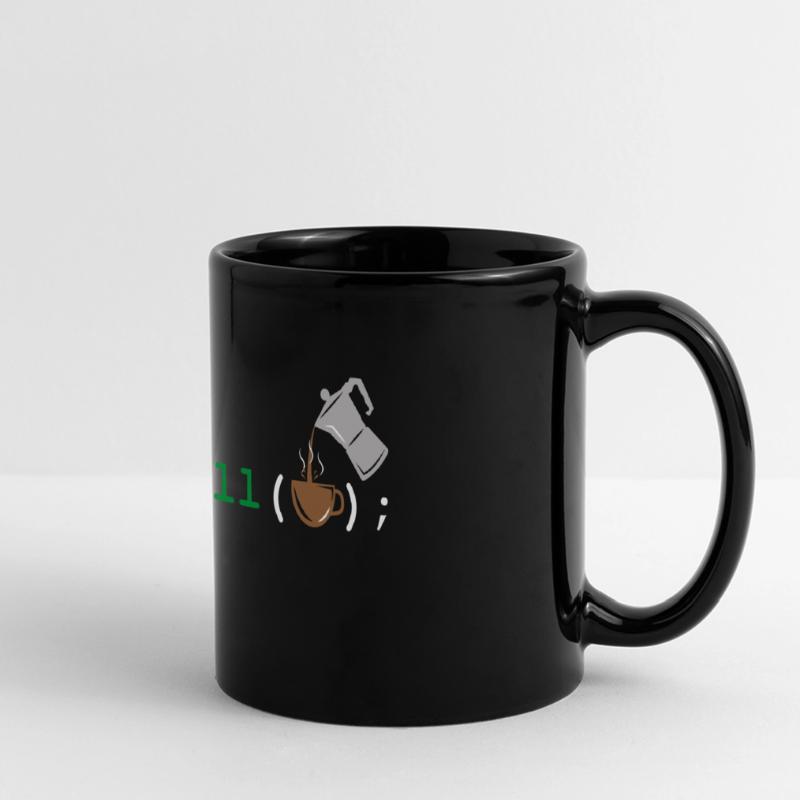 Code de la caféine Code du café Mug panoramique uni
