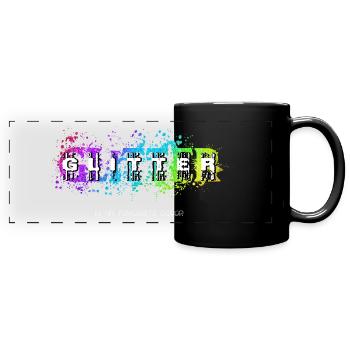 GLITTER is my favourite color - Panorama-Tasse farbig - Schwarz - Vorne