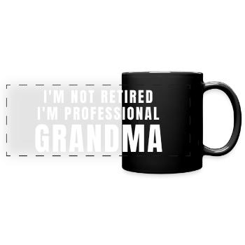 Professional Grandma - Full Colour Panoramic Mug - black - Front