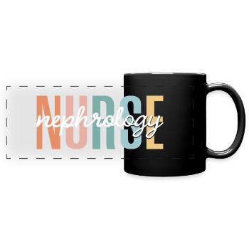 Krankenschwester für Nephrologie - Panorama-Tasse farbig - Schwarz - Vorne