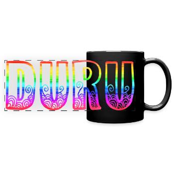 duru rs regenbogen - Panorama-Tasse farbig - Schwarz - Vorne