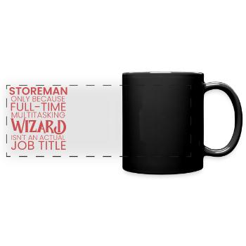 Storeman multitasking Wizard - Full Colour Panoramic Mug - black - Front