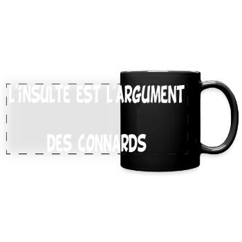 The insult (white) - Full Colour Panoramic Mug - black - Front