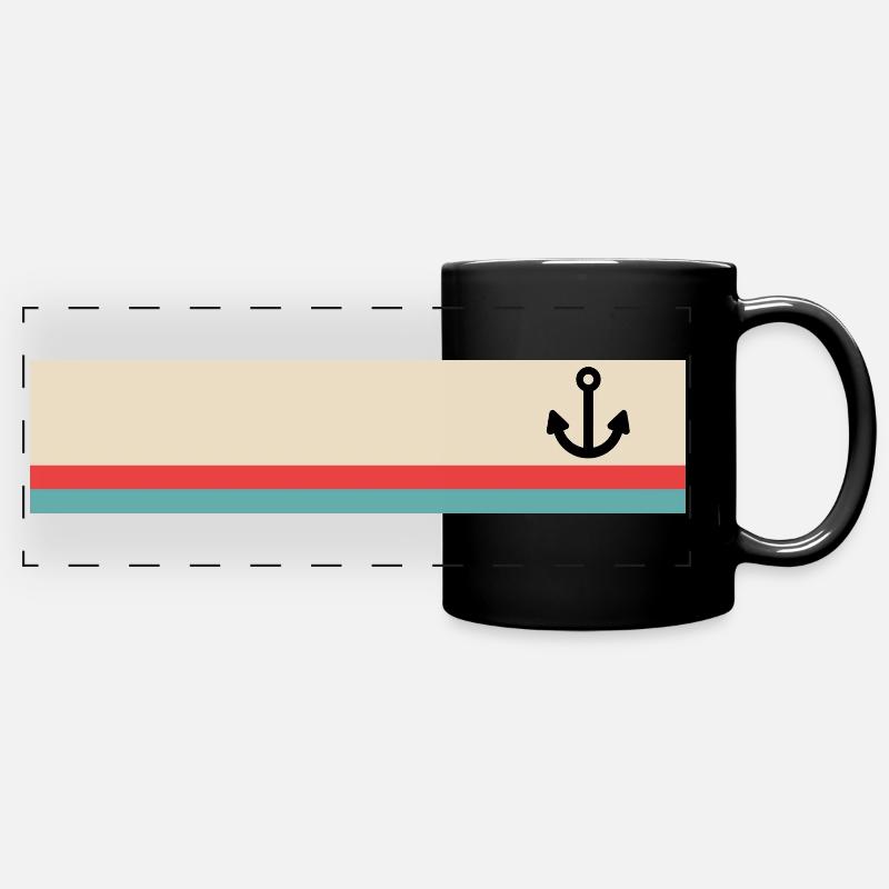 Anchor maritime - Full Colour Panoramic Mug - black