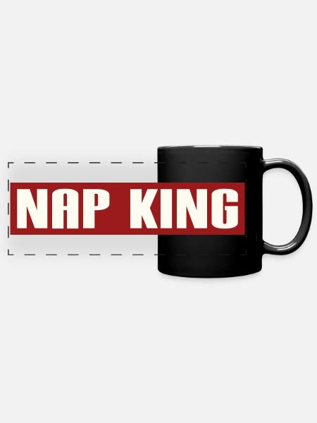 NAP KING - Panorama-Tasse farbig - Schwarz