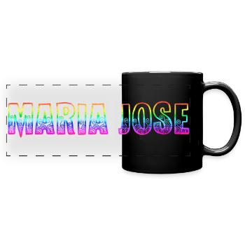 maria jose rs regenbogen - Panorama-Tasse farbig - Schwarz - Vorne