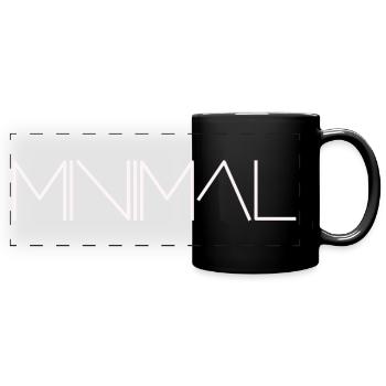 minimal - Full Colour Panoramic Mug - black - Front